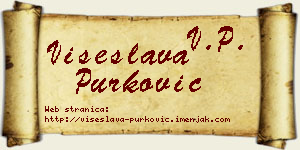 Višeslava Purković vizit kartica